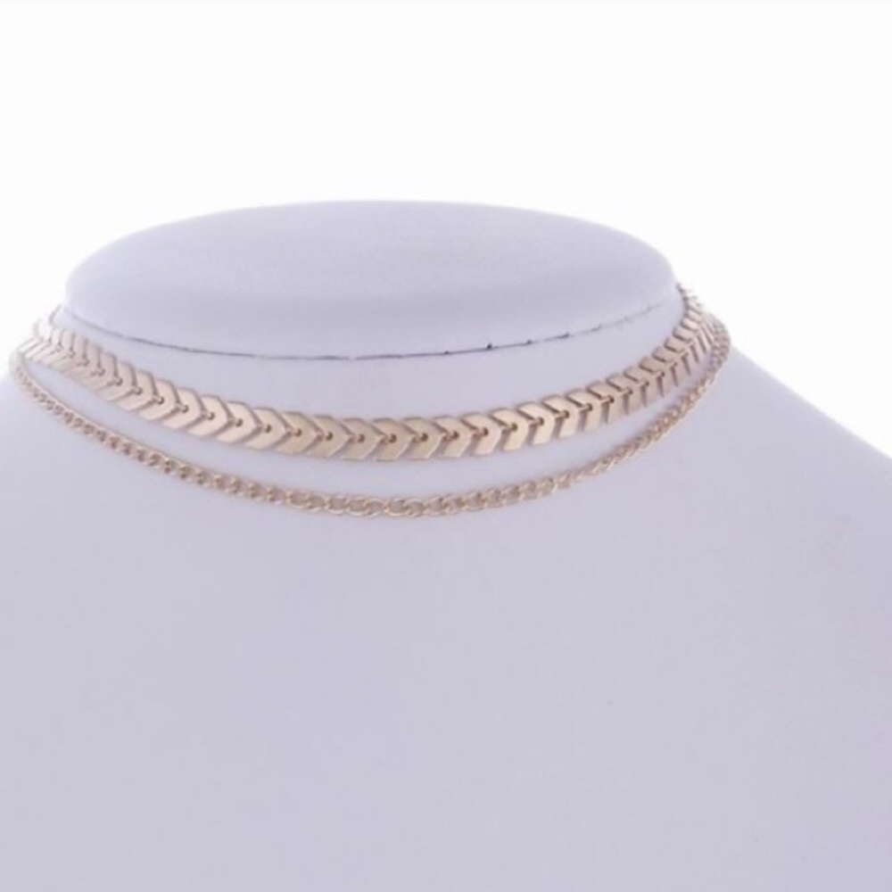 🌟Double Layer Trendy Choker Aircraft Necklace🌟 - Picture 4 of 6